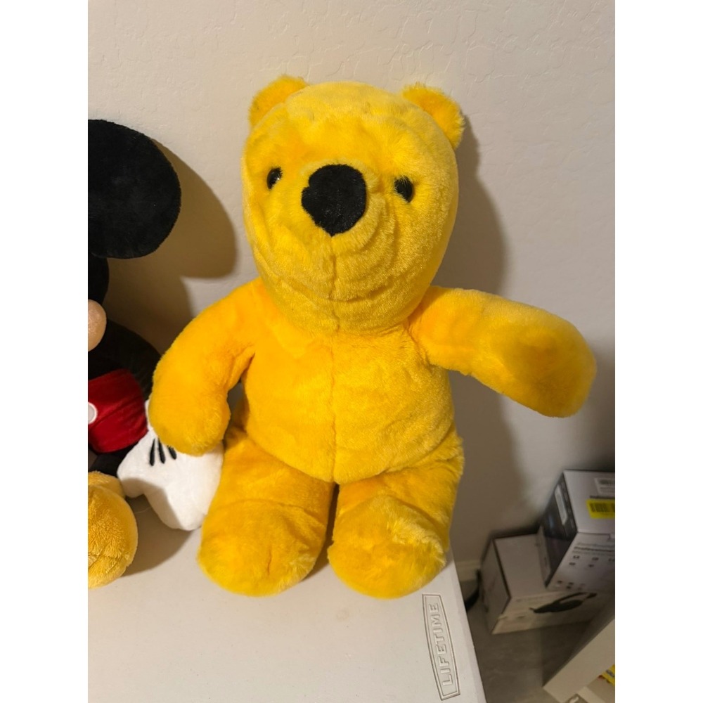Winnie the Pooh Disney Vintage Sears Plush Yellow Stuffed Animal Collectible Toy